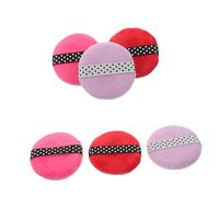 POPETPOP 6 Pièces Houppette pour Poudre Maquillage Taille Large Houppette à Maquillage Applicateur de Poudre Rond pour Corps Réutilisable et Portable