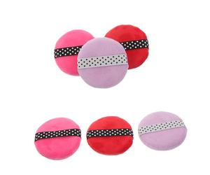 POPETPOP 6 Pièces Houppette pour Poudre Maquillage Taille Large Houppette à Maquillage Applicateur de Poudre Rond pour Corps Réutilisable et Portable