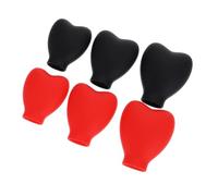 POPETPOP 6 Pièces Housses de Protection Silicone pour Pinceaux de Maquillage Lot de Rouge et Noir la Forme et Prolonge la Durée de Vie des Pinceaux Pratique pour Voyage Séchage