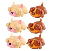 POPETPOP 6 pièces Jouets à Presser Animaux Miniatures pour Décompression Jouets Mignons et Portables pour Garçon Fille et Accessoires de Maison de