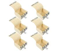 POPETPOP 6 Pièces Lot de Boîtes de Rangement Bambou Vintage avec Boutons Perles Coffres Miniatures pour Bijoux et Trésors Petites Boîtes de Rangement et Résistantes pour Maison et Bureau