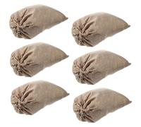 POPETPOP 6 pièces Lot Rangement Lin avec Cordon Sacs Réutilisables pour Pommes de Terre et Légumes Résistants et Respirants Écologiques et Durables