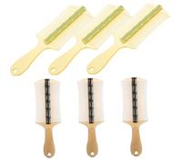 POPETPOP 6 pièces Peigne Anti-pelliculaire Double Face avec Manche Ergonomique Dents Ultra Fines pour Élimination des Pellicules Brosse Coiffante pour Garçon Fille Adultes et Animaux Vert