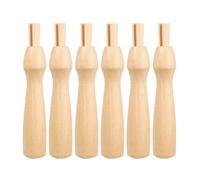 POPETPOP 6 Pièces Poignée en Bois pour Aiguilles à Feutrer la Laine, Outil Polyvalent Prise Confortable, pour Projets de Broderie et Loisirs Créatifs DIY