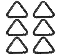 POPETPOP 6 Pièces Porte-clés Câble Triangle en Aluminium Noir et Paquet | Crochet Porte-clés de Camping, Mousqueton de Randonnée, Boucle Porte-clés, Porte-clés en Cuir, Usage Quotidien