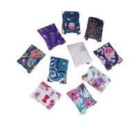 POPETPOP 6 pièces Serviettes Hygiéniques Lavables en Fibre Naturelle Super Absorbantes avec Ailes et Boucle Protection Étanche Réutilisable pour Règles Post-partum et Couleur Aléatoire