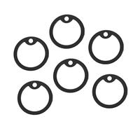 POPETPOP 6 pièces Silicone Ring Pet Tag Silencers Mute Circles for Dog Military Tags and Reusable Pet Supplies