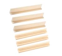 POPETPOP 6 pièces Support Bois Dominos Bois Socles Domino Mahjong pour Affichage Tuiles Bases Lettres Chinoises DIY pour Projets Créatifs Familiale et Bureau
