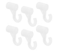 POPETPOP 6 Pièces Support D'extrémité pour Tringle de Placard 25mm en Plastique Blanc, Robuste et Polyvalent, pour Petits Appartements et Situations Temporaires