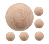 POPETPOP 6 Pièces Wooden Beech Croquet Balls For Lawn Games Outdoor Family Activities Lightweight Backyard Replacement Set