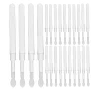POPETPOP 60 Applicateurs à Lèvres en Silicone avec Capuchon - Pinceaux Réutilisables Blancs pour Rouge à Lèvres et Gloss - Kit 60 Pièces Portable pour Maquillage Retouches et Mélange des