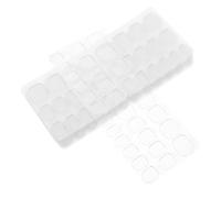 POPETPOP 60 Languettes Adhésives pour Ongles Double Face Gelée 60 Pastilles Autocollantes Transparentes pour Faux Ongles Application Facile pour Nail Art Quotidien et Occasions Spéciales