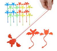 POPETPOP 60 Pièces Bats Collants Halloween Élastiques Jouets Farceurs pour Garçon Fille Décorations Effrayantes Fête Remplisseurs de Sacs Surprise TPR Safe
