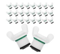 POPETPOP 60 Pièces Bouchon de Tube en Plastique, Bouchon de Tuyau Remplaçable, Filetage 1/2, Blanc, PP, Anti-Fuite, Résistant aux Chocs Froid, pour Jardin et Tuyauterie