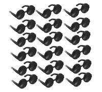 POPETPOP 60 pièces Lot de Mini Lunettes de Soleil Noires Plastique pour Poupées Accessoires de Costume Léger et Compact Faciles à Enfiler et Retirer Décorations pour Jouets