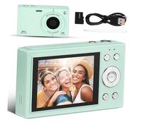 POPETPOP 64gb Appareil Photo Rétro Numérique Compact avec Carte Mémoire Go Stabilisation Image Zoom et Vidéo HD pour Garçon Fille et Adolescents