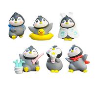 POPETPOP 6pièces Figurines Pingouin Miniature Décoratives Résistantes pour Maison Jardin Ornements Micro Paysages pour Chambre Garçon Fille