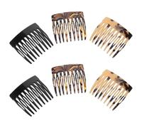 POPETPOP 6pièces Peignes à Cheveux Acétate Antistatiques Petits Peignes Latéraux Français Portables Accessoires de Coiffure pour Séchage Rapide et Démêlage Facile