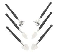 POPETPOP 6pièces Pelle à Terre Acier Inoxydable Mini-Outils De Jardinage pour Plantes Succulentes Truelle Et Râteau Inclus pour Rempotage Intérieur