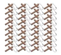 POPETPOP 72 Breloques Croix en Bois Rustiques pour Bricolage Bijoux Diy, Surface sans Bavure, Décoration Ferme, Porte-clés Religieux pour Garçon et Filles et Femmes