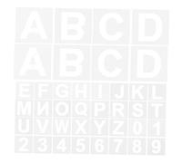 POPETPOP 72 pièces Lot Pochoirs Lettres Chiffres Réutilisables Plastique pour Peinture Spray DIY Scrapbooking Projets Artistiques