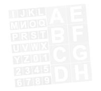POPETPOP 72 pièces Pochoirs Lettres et Chiffres Plastique Réutilisables Pochoirs Alphabet et Numéro pour Peinture Murale Bricolage Signalétique et Scrapbooking