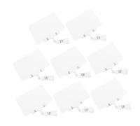 POPETPOP 8 Ensembles PVC Sign Holders With Clips Rotatable Double-sided Price Tag Display For Retail And Office Erasable And Moisture Resistant Merchandise Sign Clips