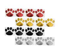 POPETPOP 8 Paires Autocollants Patte de Chien pour Voiture Stickers Adhésifs Décoration Automatique Rayures pour et Fenêtres Motif Canines Rouge Or Noir