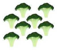 POPETPOP 8 Pcs Modèle de Simulation de Tranche de Brocoli en PVC Réaliste pour Décoration de Maison de Poupée, Jouet Éducatif pour Garçon et Filles Effet Décoratif