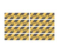 POPETPOP 8 Pièces Bande Adhésive Antidérapante Autocollants de Sécurité Watch Your Step pour Escaliers et Sols Publics Vinyle Imperméable Jaune et Noir Protection Antidérapante