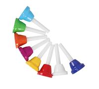 POPETPOP 8 pièces Cloches à Main Notes Métalliques Colorées Instrument Musical pour Garçon Fille Tout-Petits Apprentissage Préscolaire Fête Famille
