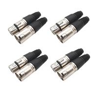 POPETPOP 8 pièces Connecteur XLR Broches Mâle et Femelle pour Microphone Haut-Parleur et Éclairage DMX Remplacement Pratique