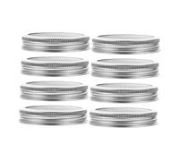 POPETPOP 8 pièces Couvercles Germination Acier Inoxydable pour Bocaux Maison Tamis Maille Couvercles Bocal Germination Large Bouche Durables et Ventilés