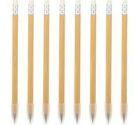 POPETPOP 8 Pièces Crayon Infini sans Encre en Bambou, Effaçable | Léger, Kaki, Usage Professionnel et Artistique, sans Taille-crayon, pour Croquis et Tracés