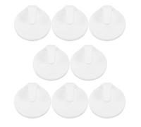 POPETPOP 8 pièces Crochet Magnétique Porte-manteaux Blanc Rond Crochet Abs sans Perçage pour Cuisine Salle de Bain Fixation Puissante sur Surface Métallique Support Vêtements Sacs