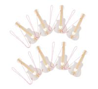 POPETPOP 8 Pièces DIY Wooden Guitar Cutouts for Craft Blanks Ergonomic Design Guitar Toys for Painting and Music Party Activities