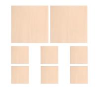 POPETPOP 8 Pièces Feuille de Contreplaqué de Tilleul pour Loisirs | Bois Khaki, Structure Multicouche, Bords Réguliers et Surface Uniforme, pour Pyrogravure et Maquettes