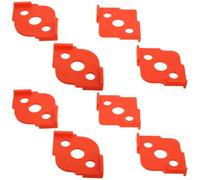 POPETPOP 8 Pièces Gabarit de Défonceuse pour Menuiserie en Nylon Orange, Guide de Routage Demi Rond Coins Arrondis pour Coupe Précise Lors Rénovation de Maison