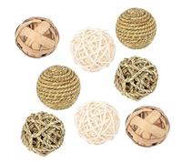 POPETPOP 8 pièces Jouets à Mâcher pour Hamster et Lapin Jouets Éducatifs Naturels pour Petits Animaux de Dentition pour Cobaye et Rongeurs Divertissement et Soin Dentaire