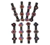 POPETPOP 8 Pièces Lot de Pinces à Cheveux Fleurs Tressées Européen pour Femmes et Filles Petites Barrettes Décoratives Polyvalentes Maintien des Cheveux Rebelles Accessoires été Élégants