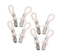 POPETPOP 8 pièces Lot de Pinces à Serviettes Coton Tressé avec Clips Métalliques Crochets Résistants pour Suspendre Serviettes de Bain et Mains Organiseurs Polyvalents pour Cuisine et