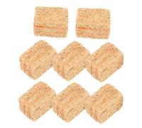 POPETPOP 8 Pièces Mini Bottes de Paille Décoratives en Paille Synthétique Mini Meules de Foin pour Maison de Poupée Décoration Miniature pour Scène de Ferme Loisirs Créatifs et Table