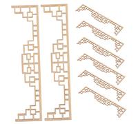 POPETPOP 8 Pièces Mini House Screen Wood Model Chinese Style Traditional Decorative Miniature Furniture for Dollhouse Living Room