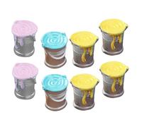 POPETPOP 8 pièces Miniature Seau Peinture Accessoires Maison de Poupée Réalistes Petits Pots de Peinture Colorés pour Décoration Modélisme