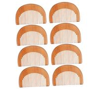 POPETPOP 8 pièces Peigne Bois Mini Antistatique Peigne Portable Massage Doux Démêlant pour Types de Cheveux sans Électricité