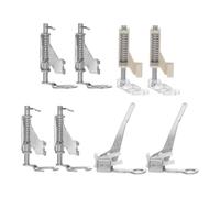 POPETPOP 8 Pièces Pied Presseur, pour Machine à Coudre Domestique | Compatibilité Large, Ourlet Roulé, Fermeture Invisible, Broderie et Biais, Métal et Plastique