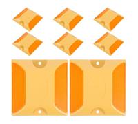 POPETPOP 8 pièces Réflecteurs Allée Marqueurs Routiers Réfléchissants Double Face pour Entrée et Route Installation Facile sans Outils Sécurité Nocturne Accrue