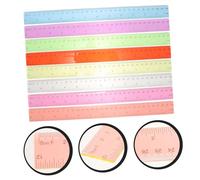 POPETPOP 8 pièces Règle Plastique Colorée Double Graduation Règle Rigide Transparente pour Étudiants Architecture Dessin et Bureau