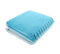 POPETPOP 8 pièces Tapis Laine pour Petits Animaux Réutilisables et Respirants Matelas Chaud et Confortable pour Cage de Cochon Hamster Hérisson Bleu