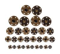 POPETPOP 80 pièces Lot de Boutons-pression Ronds Métal Cuivre pour Couture Vêtements Manteaux Pantalons et Projets DIY Fixation Solide et Discrète Kit Boutons Pression à Coudre